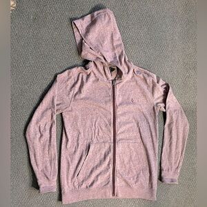 Volcom Light Burgundy Zip-Up Hoodie
